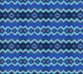 Blue Chevron Pattern Fabric