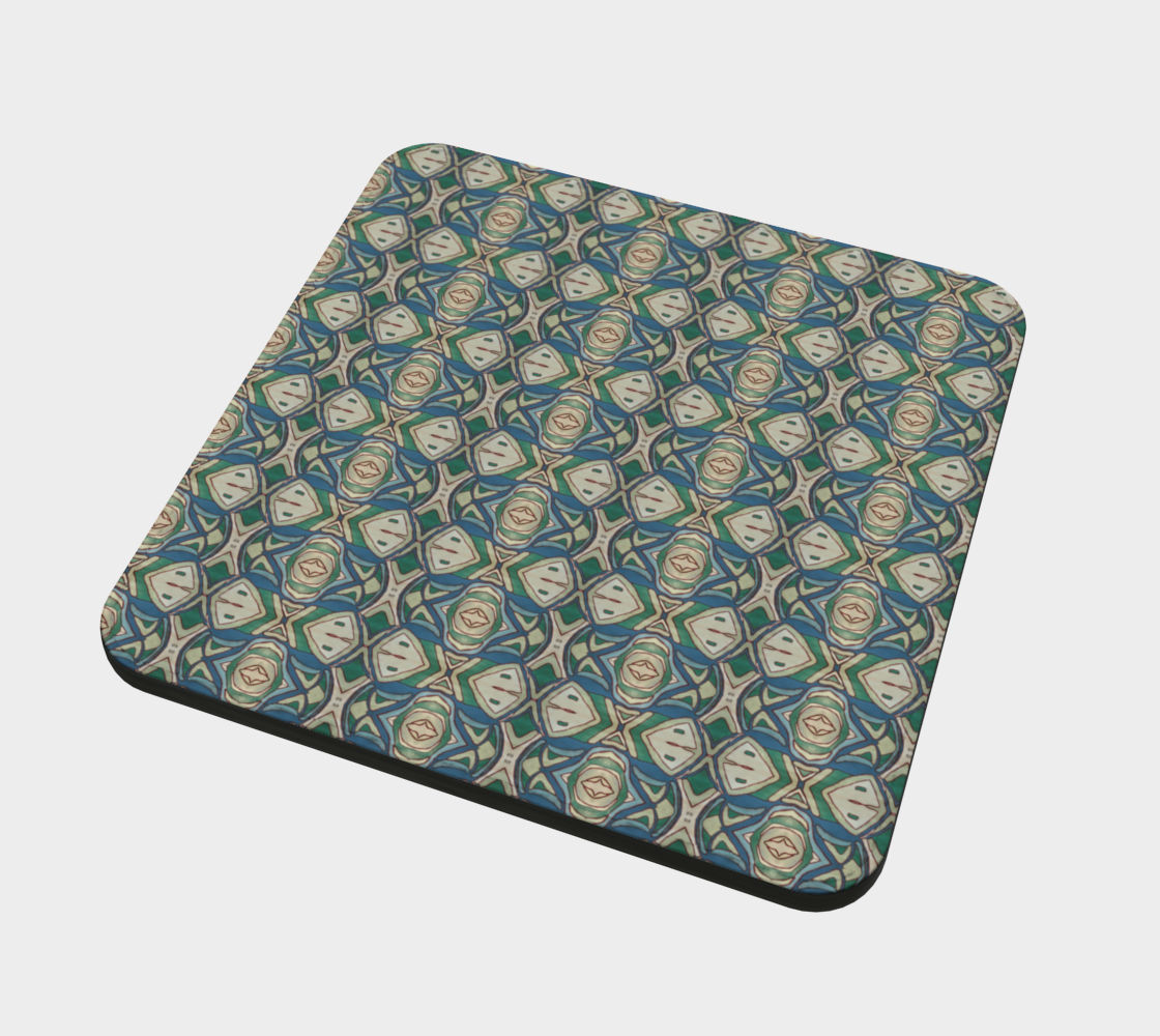Abstract Green Coaster