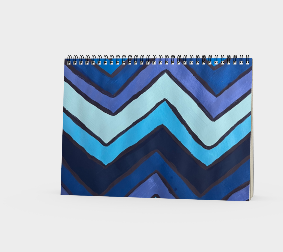 Blue Chevron Pattern NoteBook