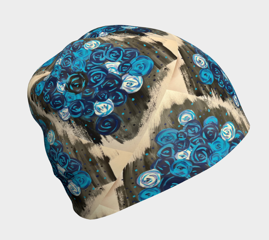 Blue Roses Beanie